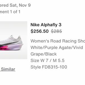 Nike Alphafly 3 Women's Shoes - White, Purple, Black